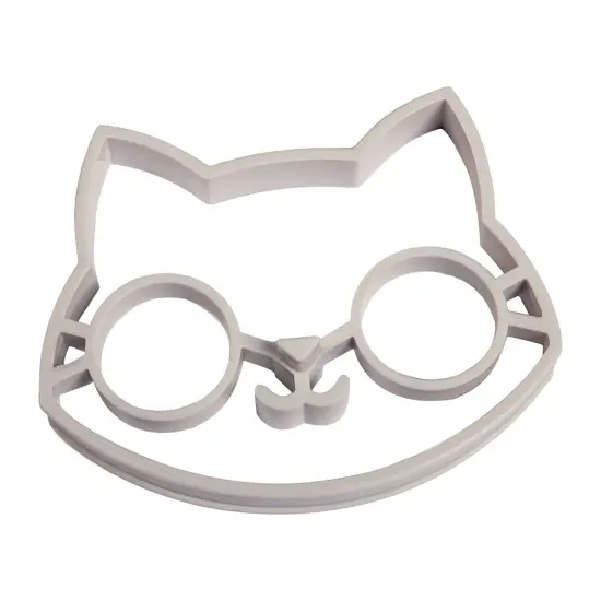 Kitty Silicone Breakfast Egg Mold - Cute Cat Shaped Egg Ring, Also great for Pancakes, Chocolate and Candy {1}