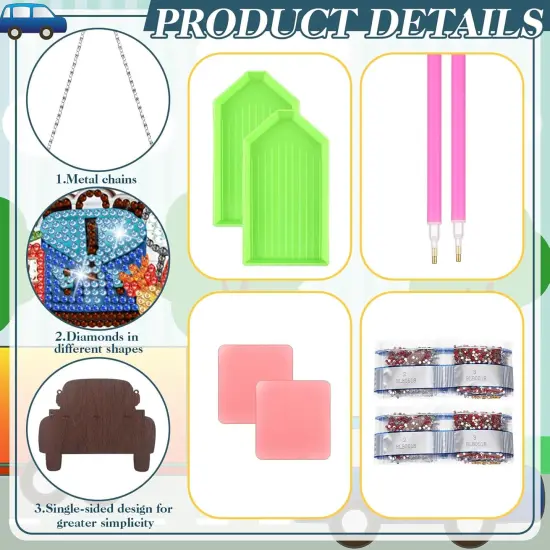 21 Pcs Interchangeable Diamond Painting Welcome Sign for Front Door Diamond Painting Truck Decor Interchangeable Seasonal Welcome Sign for DIY Art Kit Wall Window Door Farmhouse {3}