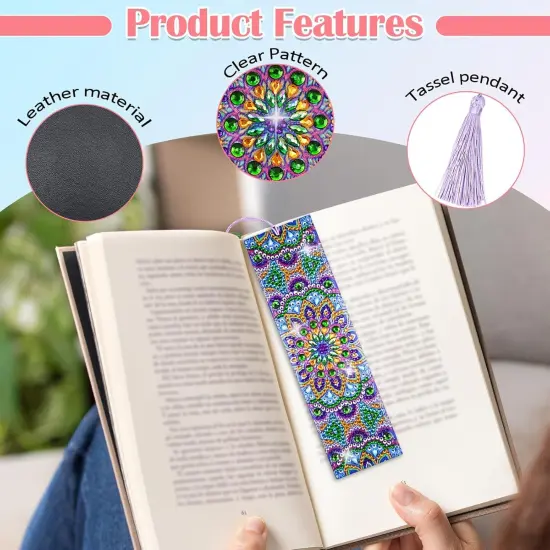 8 Pcs Diamond Painting Bookmark Kits for Adults(Mandala) {2}
