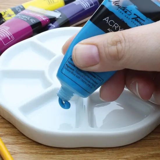 The Beadsmith Ceramic Mixing Palette, Sunflower Design Bead Tray, Arts & Crafts Accessories Organizer, 5.5' x 5.5' x .5', 9 Compartments (1 Palette) {6}