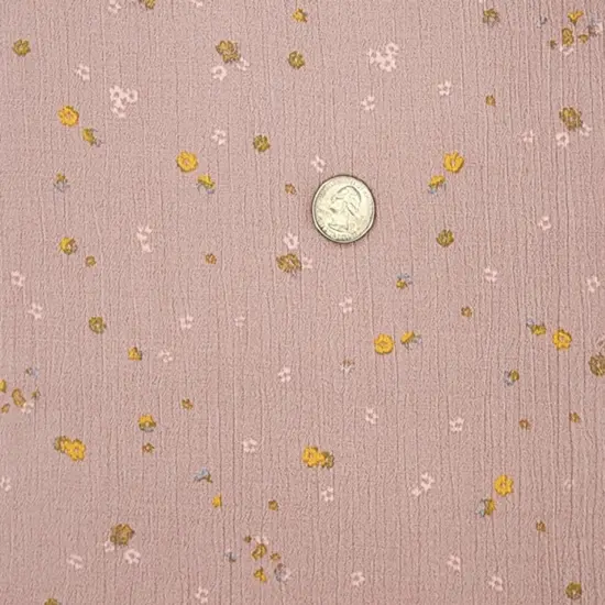 1 Yard Soft Mauve Rayon Crinkle Woven Fabric 50/52 Inch Wide Perfect for Sewing Projects {1}