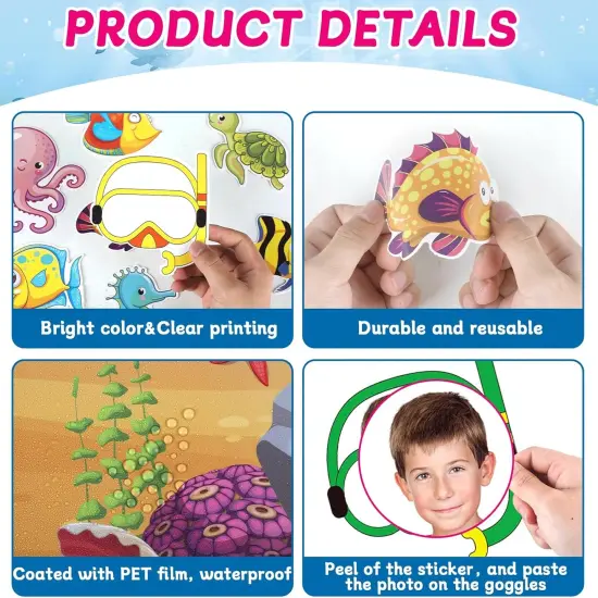 56 Pcs Ocean Beach Theme Classroom Bulletin Board Decoration Sets {4}