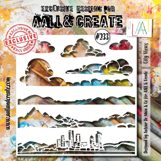 AALL And Create Stencil 6"X6"-City Views {1}
