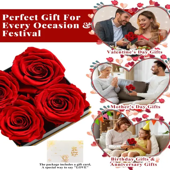 Forever Flowers, Preserved Roses in a Box Gifts for Her {4}