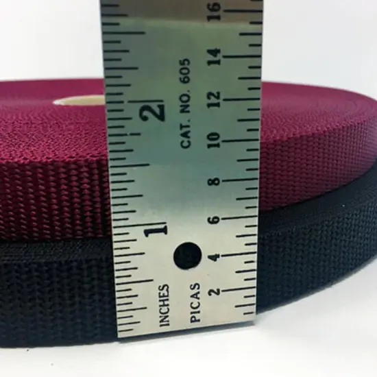 3/4-inch Polypropylene Webbing Wine & Black Sold by the Yard {7}