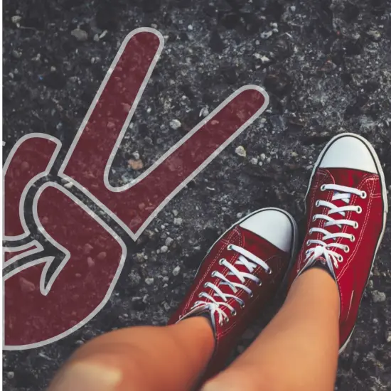 Peace Parking Space Stencil | High School Senior Parking Spot Stencil | Reusable Stencil | Stencil Ease | {3}