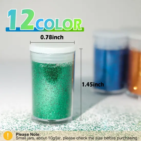 Ultra Fine Glitter Powder,12 Colors Resin Glitter Set,2.11oz/60g {3}