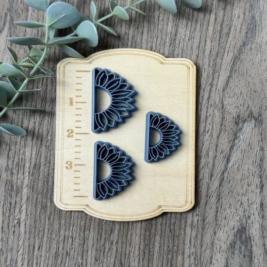 Sunflower Halves | Country Western Clay Cutters {2}