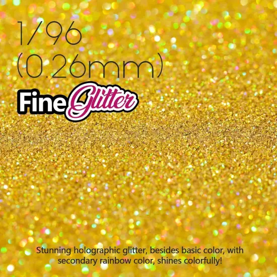 Gold Glitter, 100 g / 3.5 oz Holographic Fine Glitter for Crafts {3}