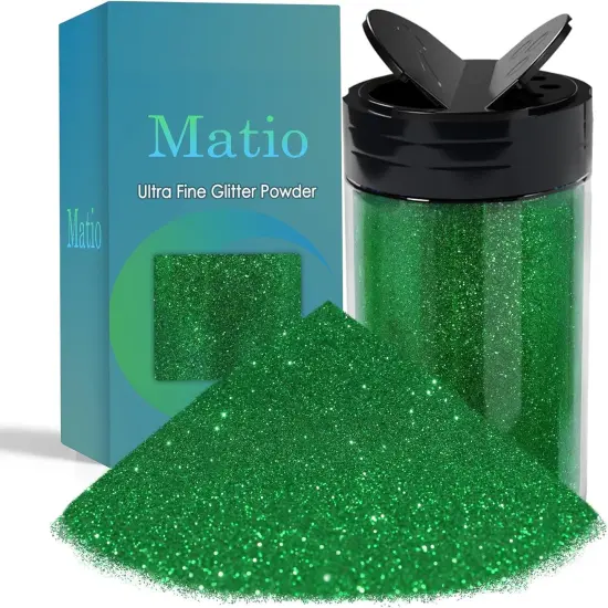 Ultra Fine Glitter Powder , 7.8oz/ 220g Green Craft Resin Glitter {1}