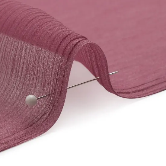 1 Yard Crushed Berry Crinkled Silk Chiffon Sheer Draping, 43 Inches Wide {2}