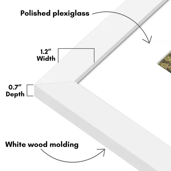 Americanflat Picture Frame with Arch-Shaped Mat - Ideal for Any Room, Living Rooms, Dorm Room {3}