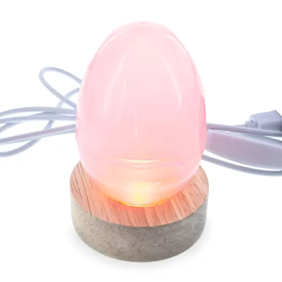 Wooden Egg or Sphere Stand Holder Display Stand LED Colorful Lights with Remote USB {6}