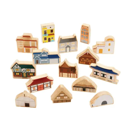 Kaplan Early Learning Company Traditional International Homes Set - 15 Pieces {1}