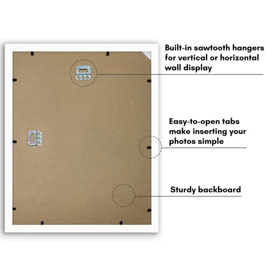 Americanflat Picture Frame with Wavy Mat - Ideal for Any Room, Living Rooms, Dorm Room {6}