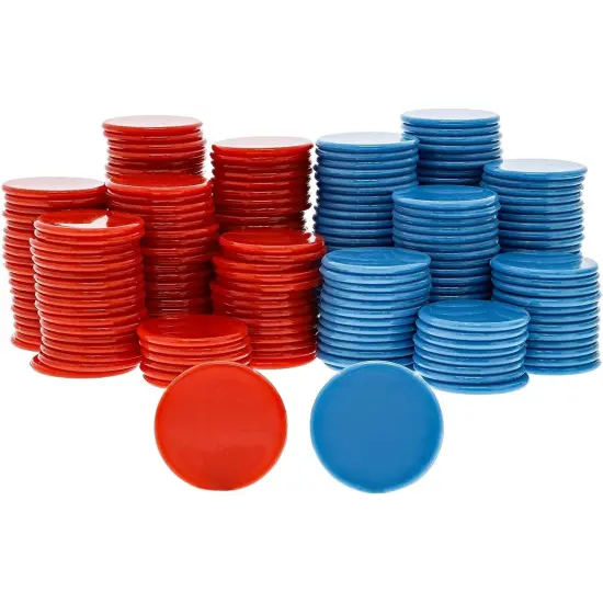 Plastic Counting Chips for Math, Bingo, Poker (2 Colors, 1 In, 250 Pieces) {4}