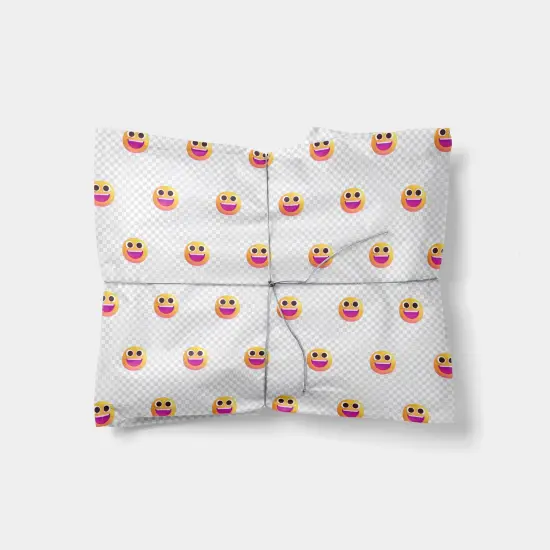 Smiley Face Emoji Gift Wrap {1}