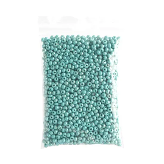 John Bead 6/0 Opaque Czech Glass Seed Beads, 100g Turquoise sfinx {4}