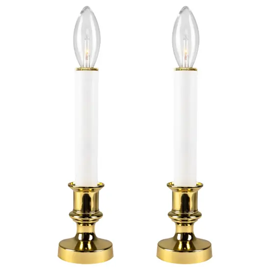Northlight Single Light Window Candles - 9" - White - Set of 2 {1}