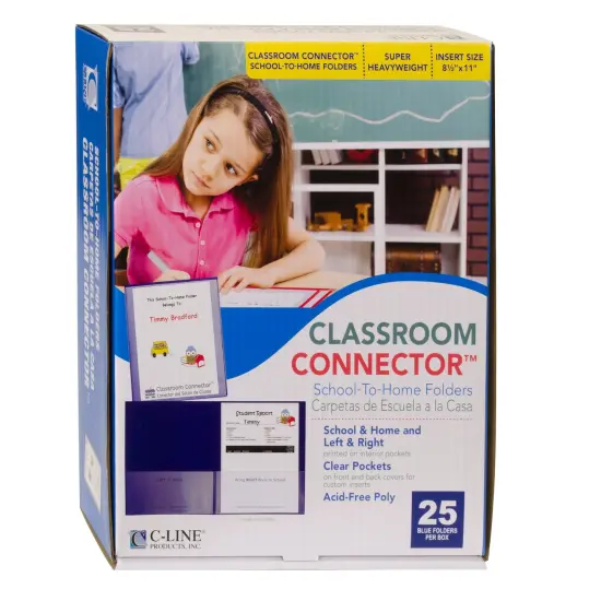 Classroom Connector&trade; School-To-Home Folder, Blue, Box of 25 {3}