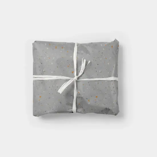 Gray Fleck Texture Gift Wrap {1}