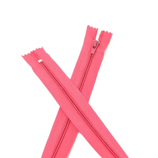 Flamingo Pink Generic Nylon Zippers #3 Coil Closed Bottom {4}