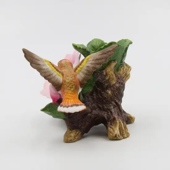 Ceramic Hummingbird with Hibiscus Flower Candle Holder (Candle NOT Included), Birdwatcher Gift, Home Decor, Gift for Her, Gift for Mom {4}