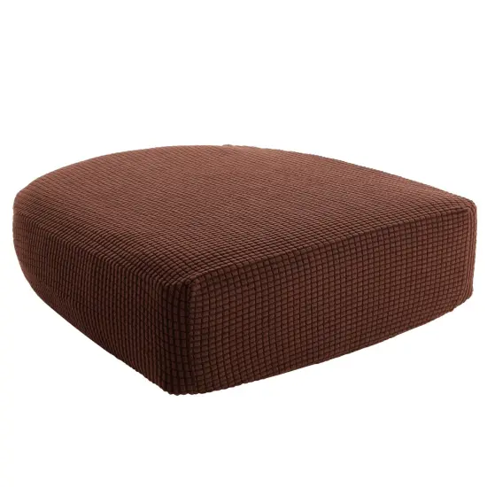 2 Pack Stretch Couch Cushion Slipcovers, Reversible Polyester Outdoor Sofa Protectors (Small, Chocolate) Brown {7}