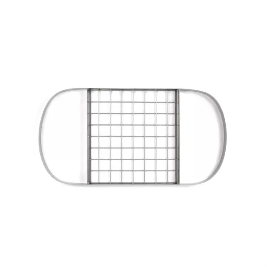 Silver Carbon Steel Ceiling Mount Pot Rack with 16 Hooks, Chains and Heavy Duty Design {3}