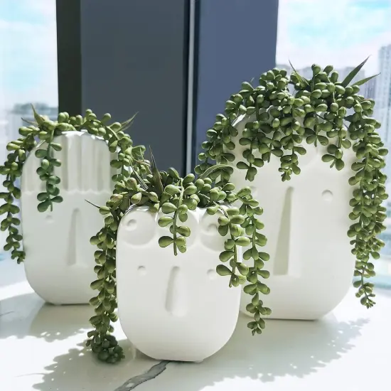 4 pcs Artificial Hanging Succulents Faux {2}