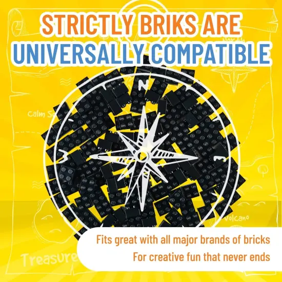 Strictly Briks Classic Bricks Starter Kit, Black, 144 Pieces, 2x2 Inches, Building Creative Play Set for Ages 3 and Up, 100% Compatible with All Major Brick Brands {4}