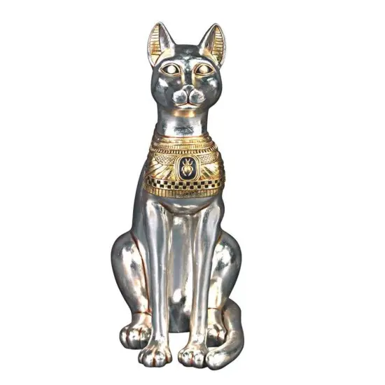 Small Egyptian Bastet Cat Life Size Statue {4}