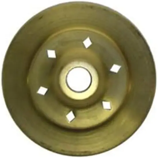 4.5" Round Brass Vented Vase Cap for Lamps, Crafts, and Hobbies {1}