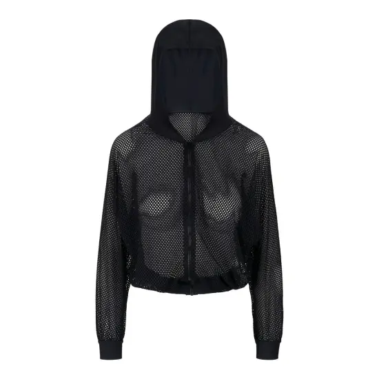 1 Yard Spirit Recycled Nylon Lycra Tricot Mesh Fabric 36" x 60" Length by Width Black {4}