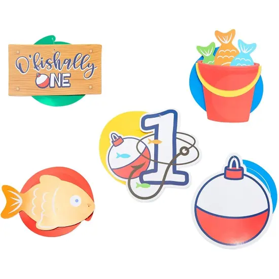 Fishing Paper Ceiling Decorations, O'fishally One Birthday Decor (36 Pieces) Multicolor {5}