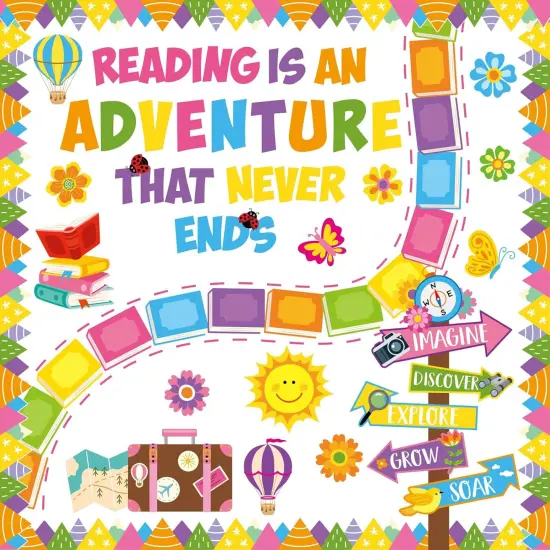 55 Pcs Reading Bulletin Board Set {1}