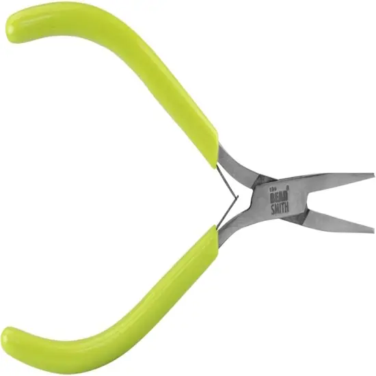 The Beadsmith Micro Mini Flat Nose Pliers with Springs - 5" Length {1}