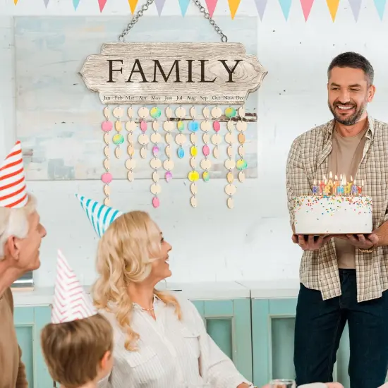 1.5 Inches Circle Wooden Tags Birthday Board Tags {3}