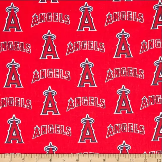 Licensed MLB Anaheim Angels 6629-B Cotton Fabric by the Yard {1}