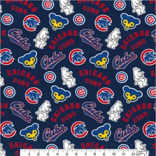 Licensed MLB Chicago Cubs Cooperstown Cotton 60023B Fabric by the Yard {1}