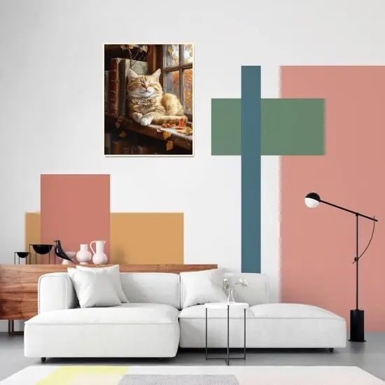 Cat Paint by Numbers Kit for Adults Beginner Books Oil Painting Kit 16x20 Inch {4}