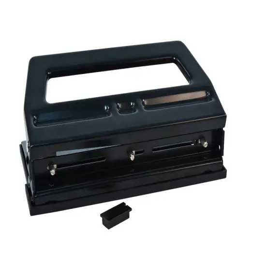 School Smart 3-Hole Heavy Duty Punch, 40 Sheet Capacity, 9/32 Inches, Black {5}