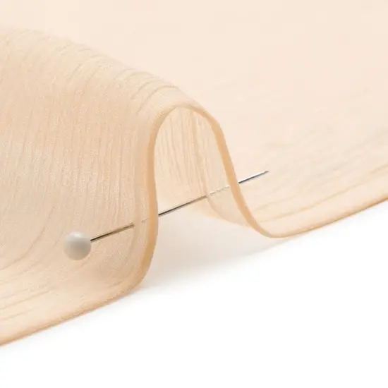 1 Yard Pale Blush Crinkled Silk Chiffon Fabric Perfect for Flowing Dresses , 43 Inches Wide {2}