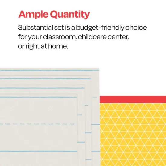 School Smart Picture Story Paper, 3/4 Inch Rule, 3/8 Inch Skip, 18 x 12 Inches, 500 Sheets {5}