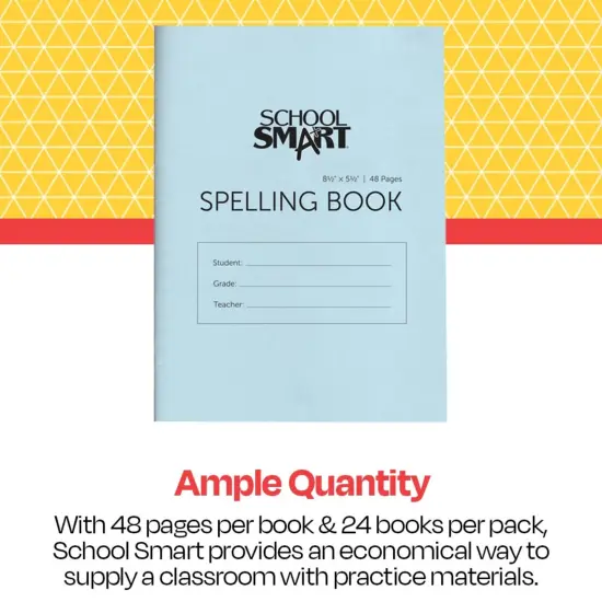 School Smart Spelling Blank Book, 5-1/2 x 8-1/2 Inches, 48 Pages, Pack of 24 {5}
