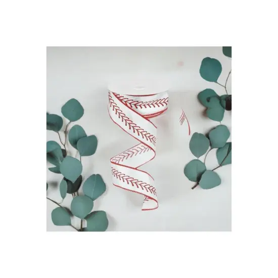 1.5" Baseball Stitching Ribbon (10 Yards) {3}