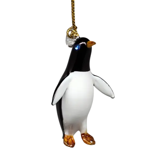 Egyptian Glass Penguin Ornament {1}