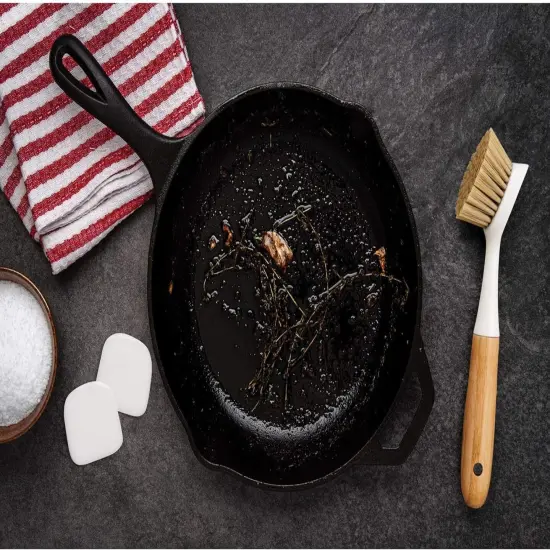 HIC Kitchen Dish Scrubbing Brush, Bamboo with Non-Scratch Bristles {4}