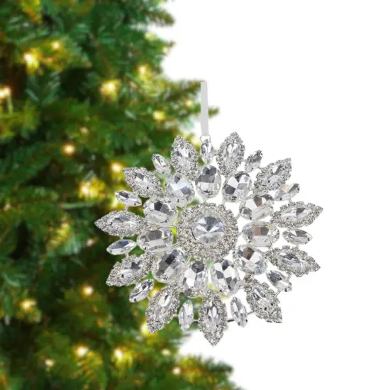 4.25in Hanging Faux Jewel Ornament: Clear {4}