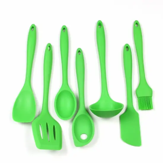 Chef Craft 7 Piece Premium Silicone Kitchen Tool and Utensil Set Blue {3}